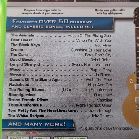 Great Condition: XBox 360 Rocksmith Authentic Guitar Video Game - Picture 6 of 11